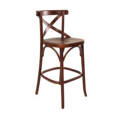 Banqueta Alta Vittória X para Bancada 104 Cm Madeira Maciça Pinhão CCS