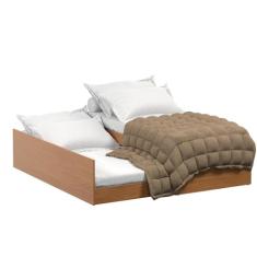 Cama Matrix 3 em 1 Quarto Solteiro com Auxiliar e Casal Nature