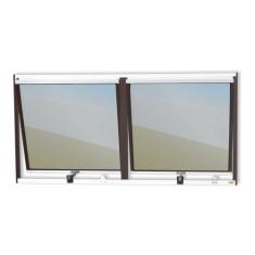 Janela de Alumínio Maxim-ar 2 Seções 60x120cm Vidro Espelhado Plus Bri