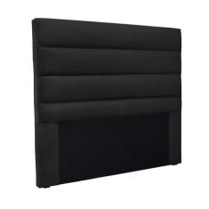 Cabeceira Cama Box Solteiro 90 cm Arles Veludo S04 - D'Rossi, Preto