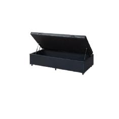 Cama Box Baú Solteiro Linhão Preto Com Pistão A Gás