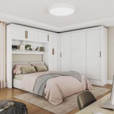 Guarda-roupa Casal Modulado 5 Portas Santiago 3 Portas 5 Gavetas