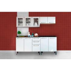 Kit de Cozinha Modulada 4 Peças Evidence (2 Armários + 2 Balcões) C4P60 Branco - Bertolini