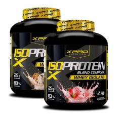 Kit 2x Whey Protein Isolado Blend Complex 2Kg - XPRO-Unissex