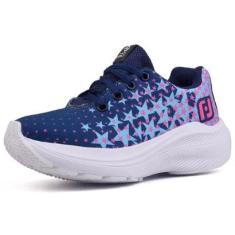 Tenis Infantil De Amarrar Meninas Leve Desenhos LIGHT-Feminino