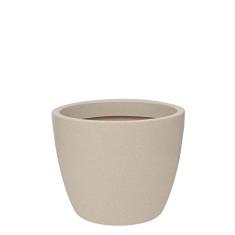 Vasart Malta Vaso de Flores Redondo, Granito Areia, 42x33cm