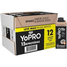 YoPRO Bebida Láctea UHT Coco com Batata-Doce 15g de proteínas 250ml 12