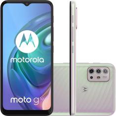 Celular Smartphone Motorola Moto G10 6.5 Octa Core 64gb 4gb Ram Branco Floral 6,5