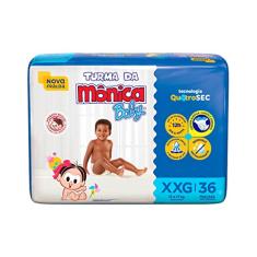 Fralda Turma da Mônica Baby Mega XXG 36 Unidades