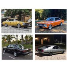 Kit 4 Quebra-cabeças Cognitivos Carros Opalas de 60 peças
