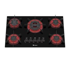 COOKTOP ARENA 5 Q PRETO/VERMELHO GAS GLP