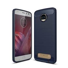 Capa para Moto Z2, capa de material de fibra de carbono, macia, antiderrapante, antiimpressões digitais, capa totalmente protetora para Moto Z2