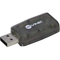 ADAPTADOR PLACA DE SOM USB 5.1 CANAIS VIRTUAL AUSB51 - VINIK, 25540