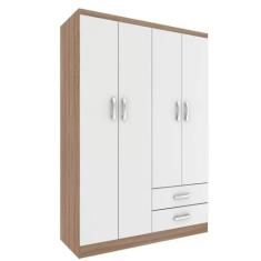 Guarda-Roupa Solteiro Atalaia 4 Portas 2 Gavetas - Evidencia Moveis, D