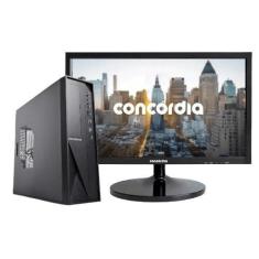 Computador SFF Concórdia Completo Com Monitor 19,5'' Core i3 9100 8GB 