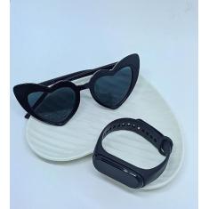 Kit Relógio Infantil Meninas Digital Led Prova água Bracelete Silicone