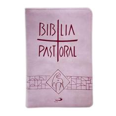 Bíblia Sagrada Pastoral - Bolso - Zíper Rosa - Paulus