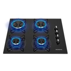 Cooktop a Gás Mondial 4 Bocas Preto/Inox CTG-01 - Bivolt, Preto e Prat
