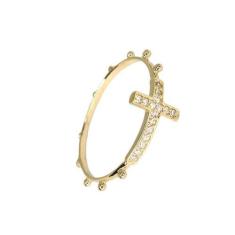 Anel de ouro 18k terço - Elegancy Joias, 16