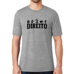 Camiseta Direito Símbolos - Foca na Moda, Cinza, M