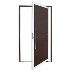 Porta Pivotante Lambril Com Puxador Super 210cm X 120cm Brimak Mix Corten