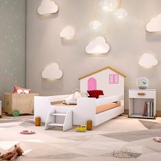 Cama De Criança Infantil Juvenil Belissima Rosa - Branca E Mel - Branco