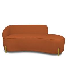 Sofá 4 Lugares Orgânico 220cm Pé Ferro Dou Morgan Bouclê L01 - D'rossi Cor Terra