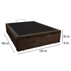 Cama Box Baú Viúva Sereneprime Suede Marrom 44x128x188