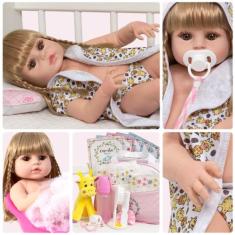 Boneca Reborn Realista Loira Girafa 21 Itens Envio Imediato - Cegonha 