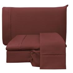 Jogo De Cama Lençol King Conforto Percal 300 Fios 4 Peças - Vinho