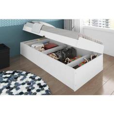 Cama Baú Camila Solteiro Branco