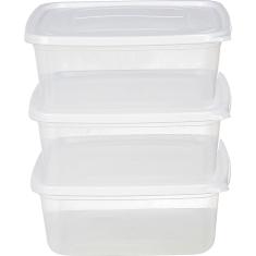 Conjunto 3 Potes Quadrado 4,25l PO19 São Bernardo Sortido