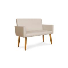 Sofá Namoradeira Poltrona Palito Em Balaqui Bege