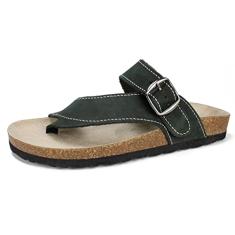 WHITE MOUNTAIN Sandália Carly Signature Comfort-Molded Footbed, Preto/Nubuk, 35