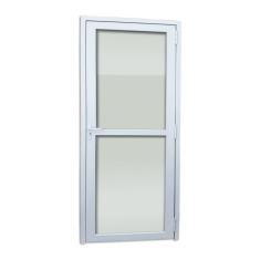Porta de PVC 216x70cm Com 2 vidros  inferior temperado ITEC Brimak Branco