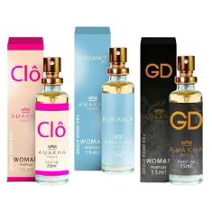 Kit 3 Perfumes Femininos 15ml - Amakha Paris - Parfum 24hrs
