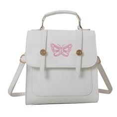 Bolsa tiracolo pequena para mulheres, bolsa de ombro, mochila com alça superior, Branco