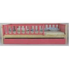 Bicama Montessoriana Solteiro Base Colorida Madeira Maciça Pinus - Pip