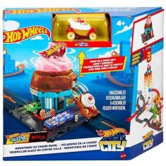 Hot Wheels Pista CITY Conjunto Sorveteria - Mattel HTN77, Colorido, Ci