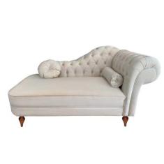 Recamier Divã Chaise Sofá Decorativo 1,3m Roma Sala de Estar - Mance D