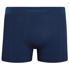 Cueca Boxer Microfibra Sem Costura Selene Azul Marinho - 11070