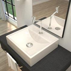 Kit Cuba Q39 com Torneira Pratika 1060 Metal e Válvula Click 1 Pol. Sifão Pvc e Flexível Compace Bege