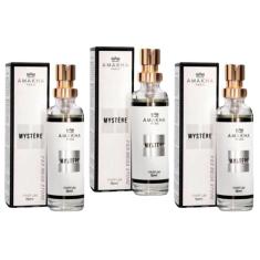 Perfume Feminino Amakha Paris Mystere 15ml - Kit 3 Unid.