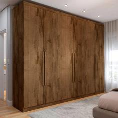 Guarda-Roupa Casal Madalena 6 Portas 4 Gavetas 100% Mdf Brauna - Panorama Móveis