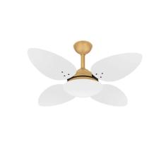 Ventilador Teto Pétalo Dourado 4 Pás Mdf Potente Ventax 110V