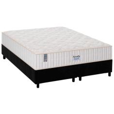 Cama Box King: Colchão Molas MasterPocket Ensacadas Plumatex   Miami + Base CRC Suede Black(193x203)