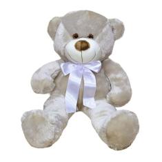 Urso De Pelúcia Avelã  Super Macio 50 Cm - Com Laço Colorido, Decoraçã