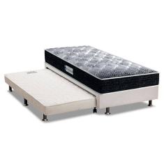 Cama Box C/Auxiliar Solteiro: Colchão Probel D33/Ep Advanced Tech1500 + Base Branco(88X188)