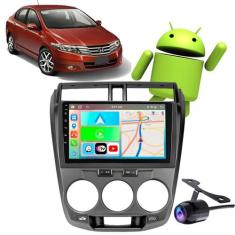 Kit Central Multimidia Android Auto Honda City 2009 2010 2011 2012 201