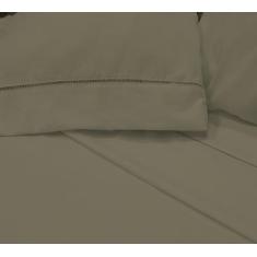 Jogo de Cama King Lençol Fronhas 400 Fios Ponto Palito 4 Peças Casa Do